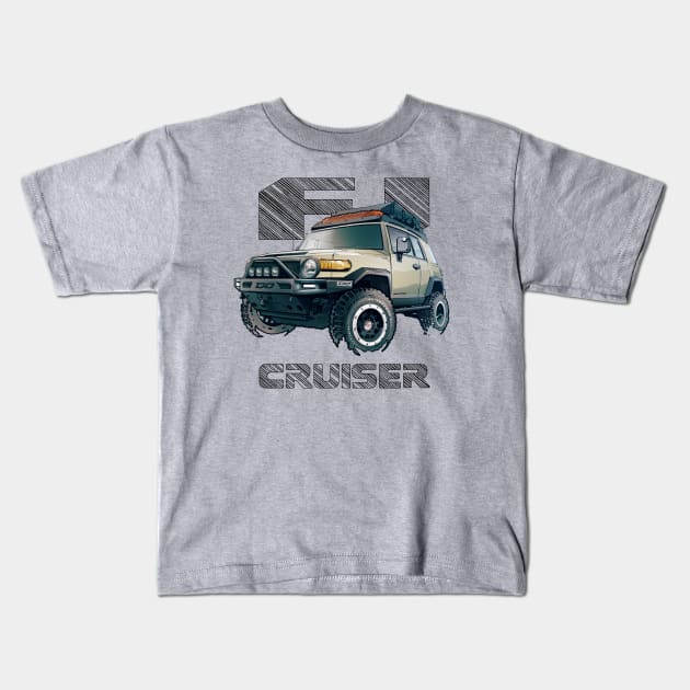 FJ Cruiser (XJ10) – Sandstorm Kids T-Shirt by robert1117